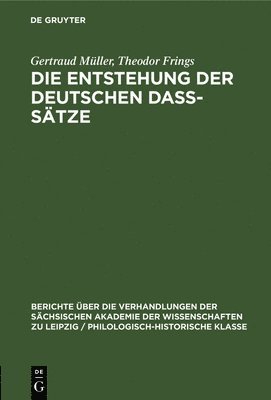 Die Entstehung Der Deutschen Da-Stze 1