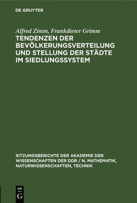 Tendenzen Der Bevlkerungsverteilung Und Stellung Der Stdte Im Siedlungssystem 1