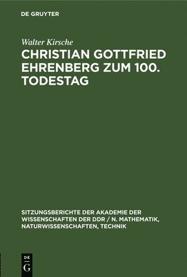 bokomslag Christian Gottfried Ehrenberg Zum 100. Todestag