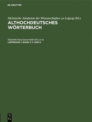 Rudolf Grosse - Band 2: C Und D, Inbunden