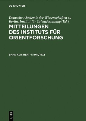 Degruyter - 1971/1972, Inbunden
