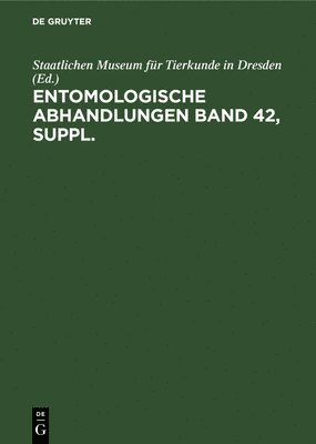 bokomslag Entomologische Abhandlungen. Band 42, Supplement