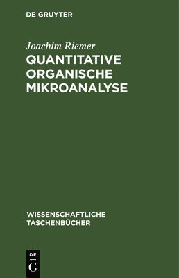 bokomslag Quantitative Organische Mikroanalyse