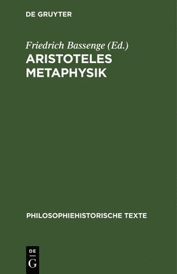 Aristoteles Metaphysik, Inbunden