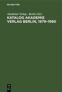 bokomslag Katalog Akademie Verlag Berlin, 1979-1980