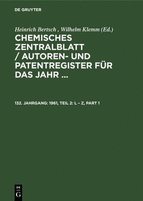 Degruyter - 1961, Teil 2: L - Z, Inbunden