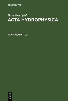 bokomslag ACTA Hydrophysica. Band 28, Heft 1/2