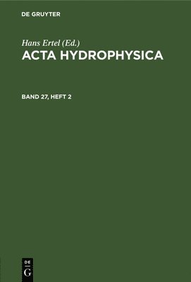 bokomslag ACTA Hydrophysica. Band 27, Heft 2