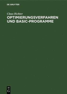 bokomslag Optimierungsverfahren Und Basic-Programme