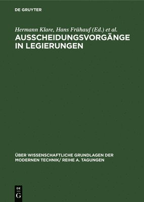 bokomslag Ausscheidungsvorgnge in Legierungen