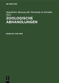 bokomslag 250 Jahre Staatliches Museum Fr Tierkunde Dresden 1728-1978