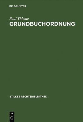 bokomslag Grundbuchordnung