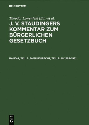 Theodor Engelmann - Familienrecht, Teil 2: §§ 1589-1921, Inbunden