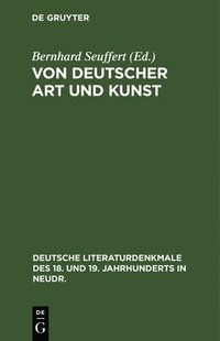 bokomslag Von Deutscher Art Und Kunst