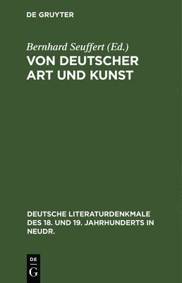 Von Deutscher Art Und Kunst 1