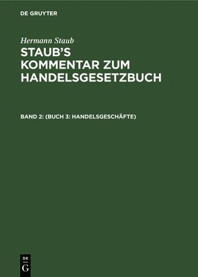 bokomslag (Buch 3: Handelsgeschfte)