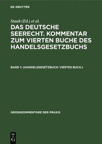 bokomslag (Handelsgesetzbuch: Viertes Buch.)