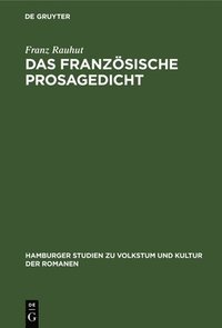 bokomslag Das Französische Prosagedicht