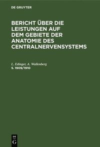 bokomslag Bericht Über Die Leistungen Auf Dem Gebiete Der Anatomie Des Centralnervensystems. 5. 1909/1910