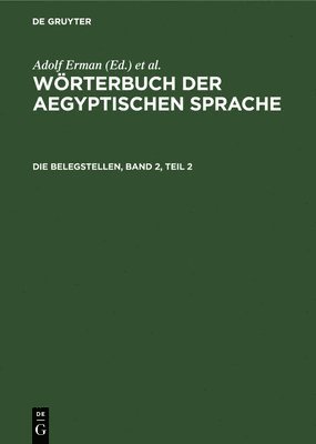 bokomslag Die Belegstellen, Band 2, Teil 2