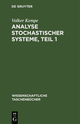 Volker Kempe - Analyse Stochastischer Systeme, Teil 1, Inbunden