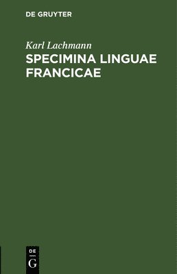 bokomslag Specimina Linguae Francicae