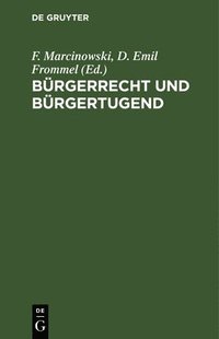 bokomslag Bürgerrecht Und Bürgertugend