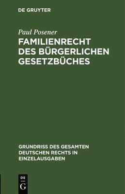 Familienrecht Des Bürgerlichen Gesetzbüches 1