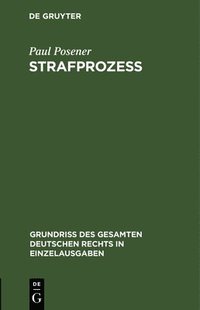 bokomslag Strafprozeß