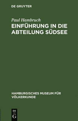 bokomslag Einführung in Die Abteilung Südsee