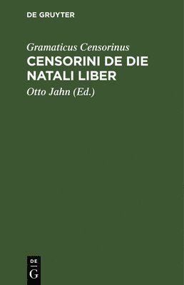Censorini de Die Natali Liber
