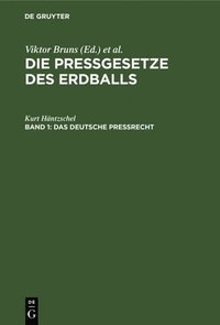 bokomslag Das Deutsche Preßrecht
