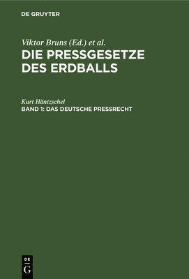 bokomslag Das Deutsche Preßrecht