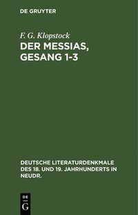 bokomslag Der Messias, Gesang 1-3