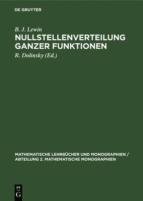 bokomslag Nullstellenverteilung Ganzer Funktionen