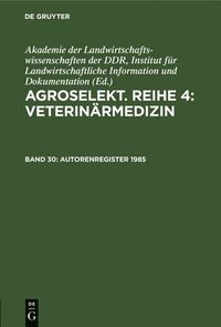 bokomslag Autorenregister 1985