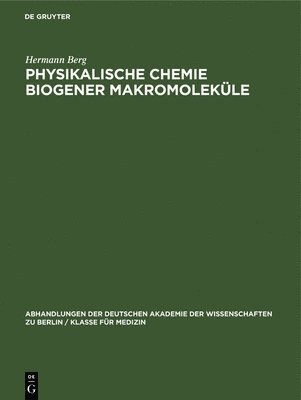 bokomslag Physikalische Chemie Biogener Makromolekle