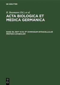 bokomslag 3rd Symposium Intracellular Protein Catabolism