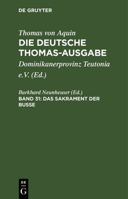 Burkhard Neunheuser - Das Sakrament Der Busse, Inbunden