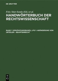 bokomslag Abänderung Von Urteilen - Beamtenrecht
