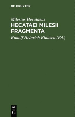 bokomslag Hecataei Milesii Fragmenta