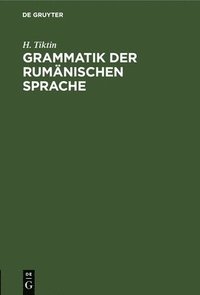 bokomslag Grammatik Der Rumnischen Sprache