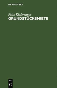 bokomslag Grundstücksmiete