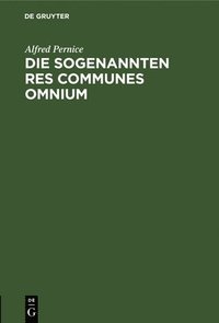 bokomslag Die Sogenannten Res Communes Omnium