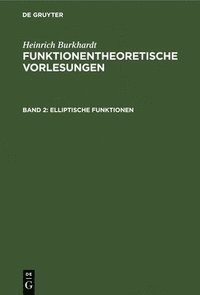 bokomslag Elliptische Funktionen