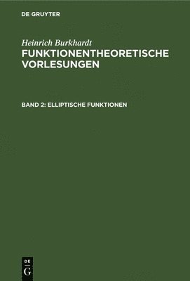 bokomslag Elliptische Funktionen
