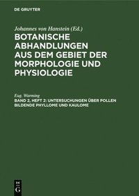 bokomslag Untersuchungen ber Pollen Bildende Phyllome Und Kaulome