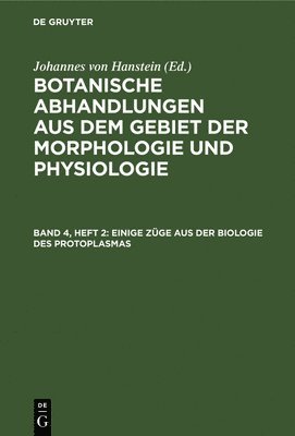 bokomslag Einige Zge aus der Biologie des Protoplasmas