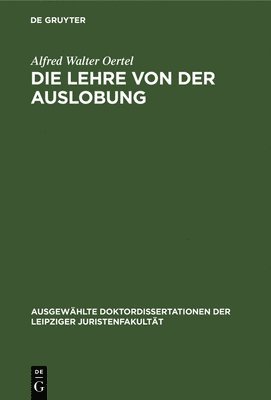 bokomslag Die Lehre Von Der Auslobung