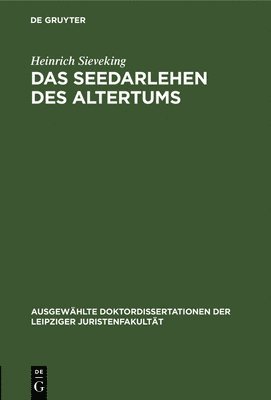 bokomslag Das Seedarlehen Des Altertums